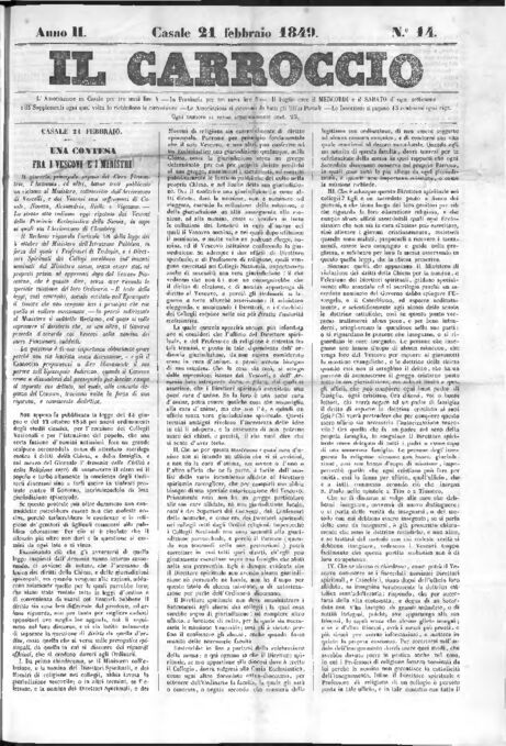 Il Carroccio - Edizione 14 del 21/02/1849